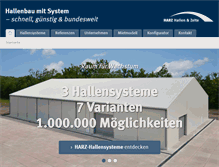 Tablet Screenshot of harz-hallen.de